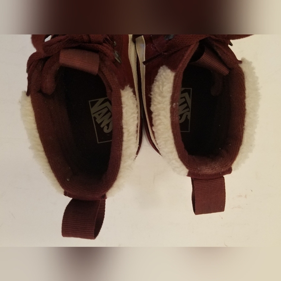 Vans Guard Women's Filmore High Top Sneakers Red Suede Sherpa Size 8 - Picture 8 of 16